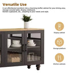 Meuble TV moderne pour téléviseurs jusqu'à 70 pouces, centre de divertissement avec meuble de rangement, console multimédia avec étagères réglables pour salon et chambre à coucher.