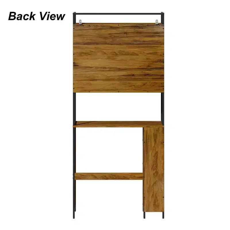 Industrial Bathroom Storage Rack with Metal Mesh Doors and Over-The-Toilet Design
