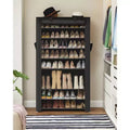 SONGMICS Shoe Rack, 9 Tier Shoe Organizer with Nonwoven Fabric Cover, Shoe Storage Shelf for 40-50 Pairs of Shoes
