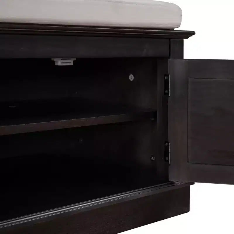 Classic Style Storage Bench with 4 Doors and Adjustable Shelves
