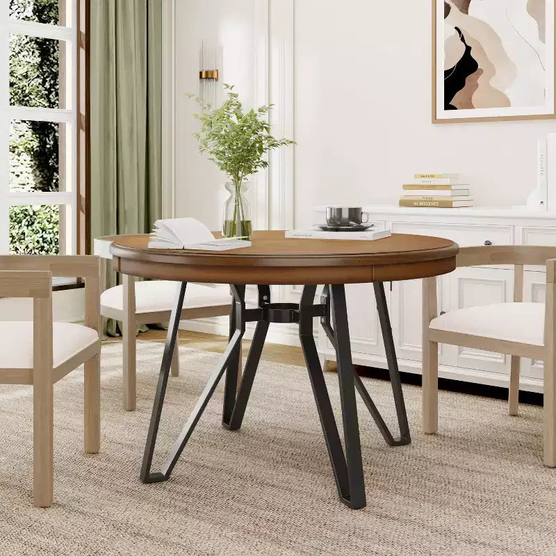 46.85" Round Dining Table with Hairpin Legs - Seats 4