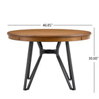Table à manger ronde de 119 cm avec pieds épingles - 4 personnes