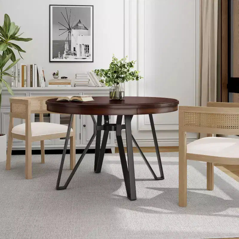 46.85" Round Dining Table with Hairpin Legs - Seats 4