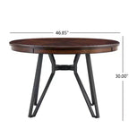 Table à manger ronde de 119 cm avec pieds épingles - 4 personnes
