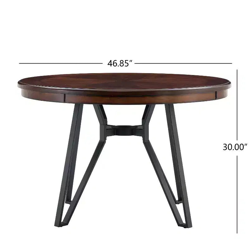 46.85" Round Dining Table with Hairpin Legs - Seats 4