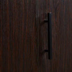 Armoire en bois brun de 160 cm avec 3 tiroirs et 6 étagères