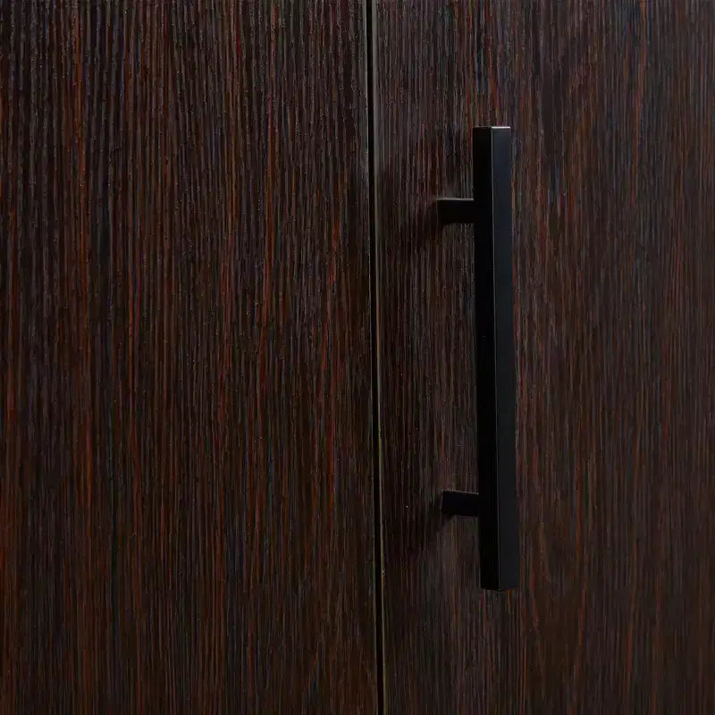 Brown Wood 62.99 in. Armoire with 3 Drawers and 6 Shelves