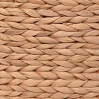 Panier à linge pliable en jacinthe tressée à la main de 61 cm, style ferme classique, 2 compartiments, avec doublure lavable, poignées et couvercle