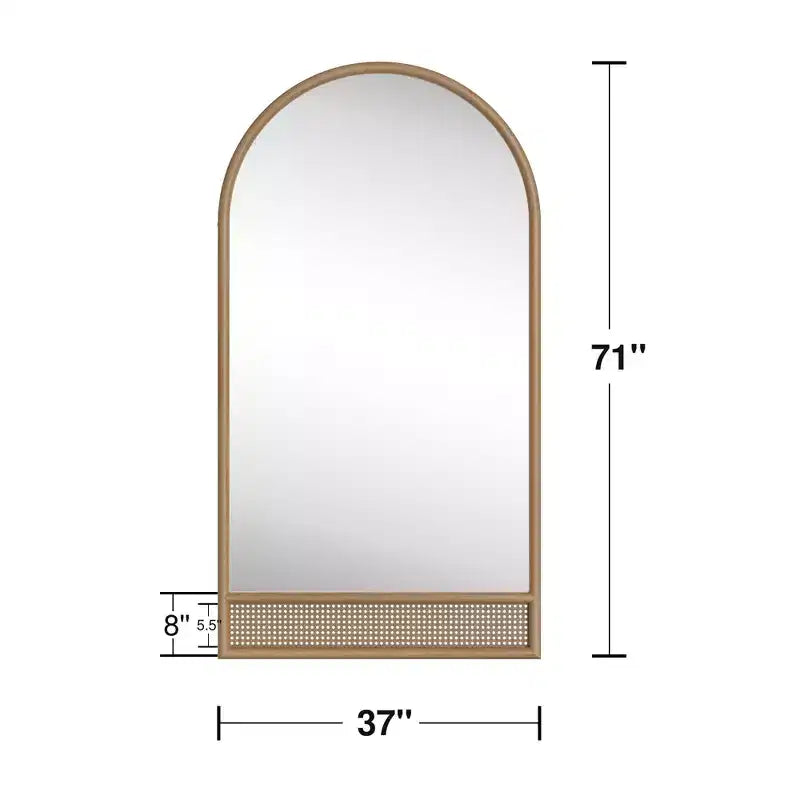Solid Wood Full-Length Mirror 180x93cm (No Stand)