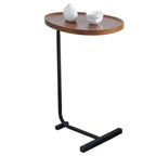 Table d'appoint en C marron, Petite table de canapé pour salon