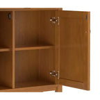 Meuble de rangement de style transitionnel en bois massif, 36 po de largeur, pour entrée, brun doré clair