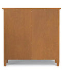 Meuble de rangement de style transitionnel en bois massif, 36 po de largeur, pour entrée, brun doré clair