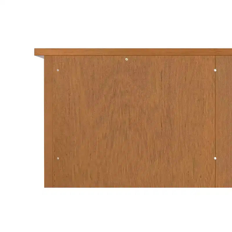 36 inch Wide Solid Wood Transitional Entryway Storage Cabinet in Light Golden Brown