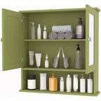 Armoire à pharmacie murale avec miroir et étagère réglable, armoire étanche pour l'organisation de la salle de bain