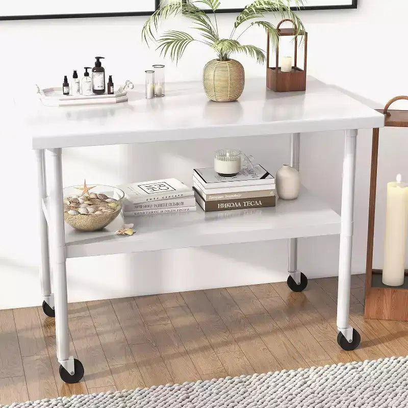 Stainless Steel Work Table, NSF Certified Heavy Duty Commercial Kitchen Prep Table with Undershelf