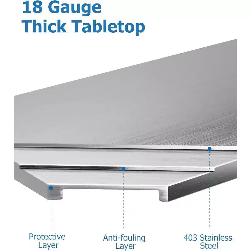 Stainless Steel Work Table, NSF Certified Heavy Duty Commercial Kitchen Prep Table with Undershelf