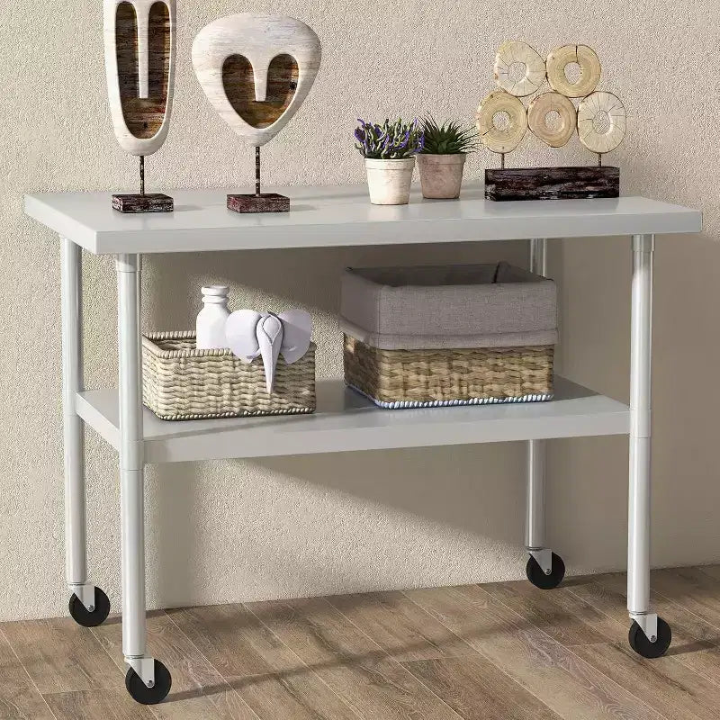Stainless Steel Work Table, NSF Certified Heavy Duty Commercial Kitchen Prep Table with Undershelf