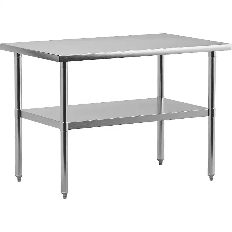 Stainless Steel Work Table, NSF Certified Heavy Duty Commercial Kitchen Prep Table with Undershelf