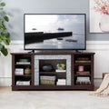 TV Stand for TVs up to 65 Inches - Farmhouse Media Console with Stone Surround
