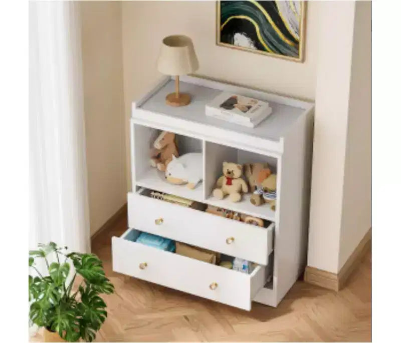 Baby Changing Table with Storage Shelves