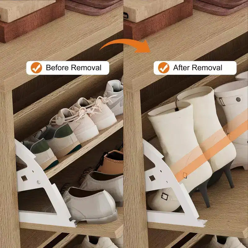 Shoe Cabinet with 4 Flip Drawers, Narrow Shoe Organizer with Adjustable Shelves