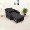 4 in 1 Convertible Sleeper Chair Bed With Vibration Massage Lumbar Pillow, USB/Type-C Port for Small Spaces