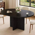 COZONY Extendable Round Dining Table, Modern Oval Design with Removable Leaves for 4-8 People Kitchen Dining Room Living Room