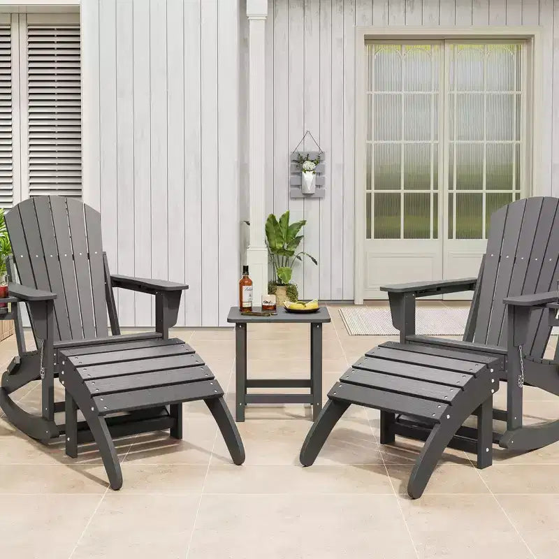 Dark Gray Outdoor Foot Rest Stool