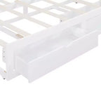 Lit de repos moderne en bois avec lit gigogne et 2 tiroirs de rangement pour salon