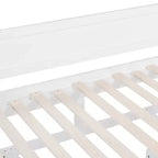 Lit de repos moderne en bois avec lit gigogne et 2 tiroirs de rangement pour salon