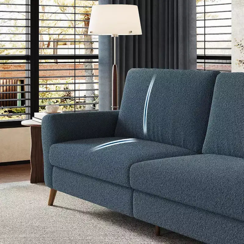 3 Seater Sofa with Wide Armrests, Wood Legs & Deep Seats