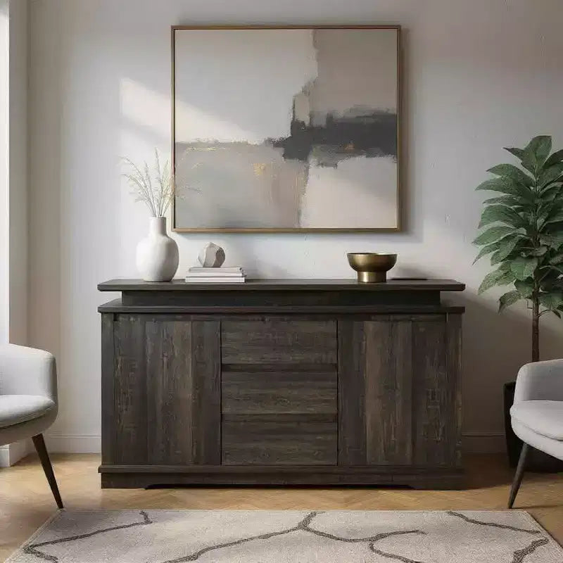 5-Drawer Nightstand Farmhouse Dresser with USB Charging Port, Modern End Table for Bedroom