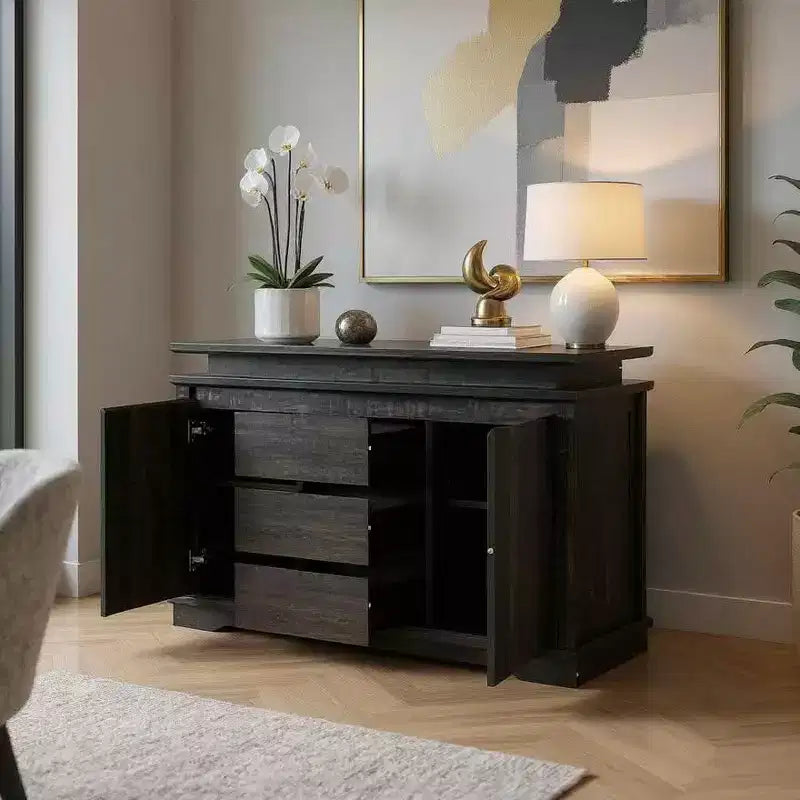 5-Drawer Nightstand Farmhouse Dresser with USB Charging Port, Modern End Table for Bedroom