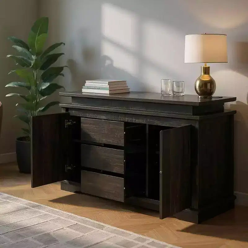 5-Drawer Nightstand Farmhouse Dresser with USB Charging Port, Modern End Table for Bedroom