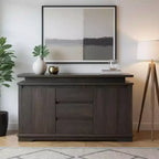 Table de chevet à 5 tiroirs, commode de style ferme avec port de chargement USB, table d'appoint moderne pour chambre à coucher