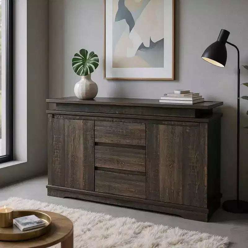 5-Drawer Nightstand Farmhouse Dresser with USB Charging Port, Modern End Table for Bedroom