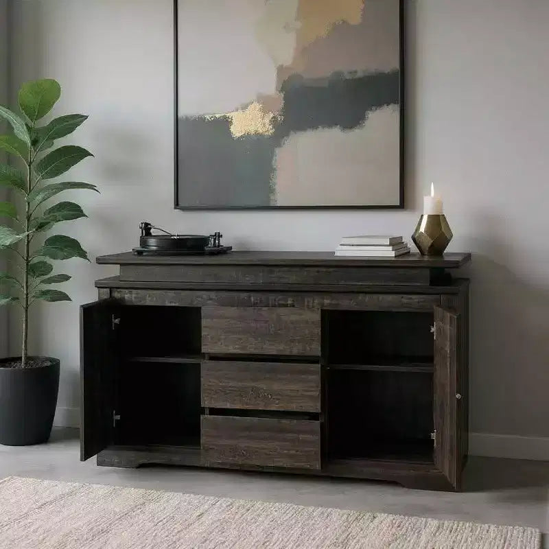 MAYEERTY White 5-Drawer Nightstand, Farmhouse Dresser with Charger USB Port Modern End Table for Bedroom