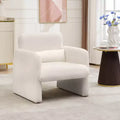 Cozy Chenille Accent Chair with Arms & Waist Pillow  Stylish Single Sofa for Reading, Living Room, Bedroom, Office, or Apartment