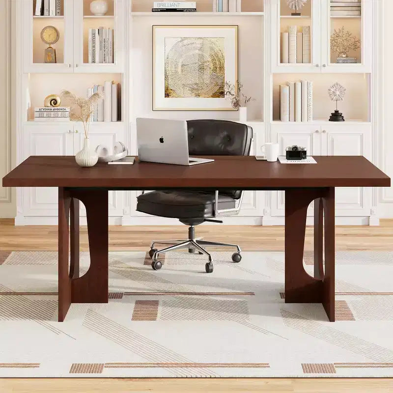 Long Dining Table for 6-10 People - Modern Rectangular Kitchen & Conference Table