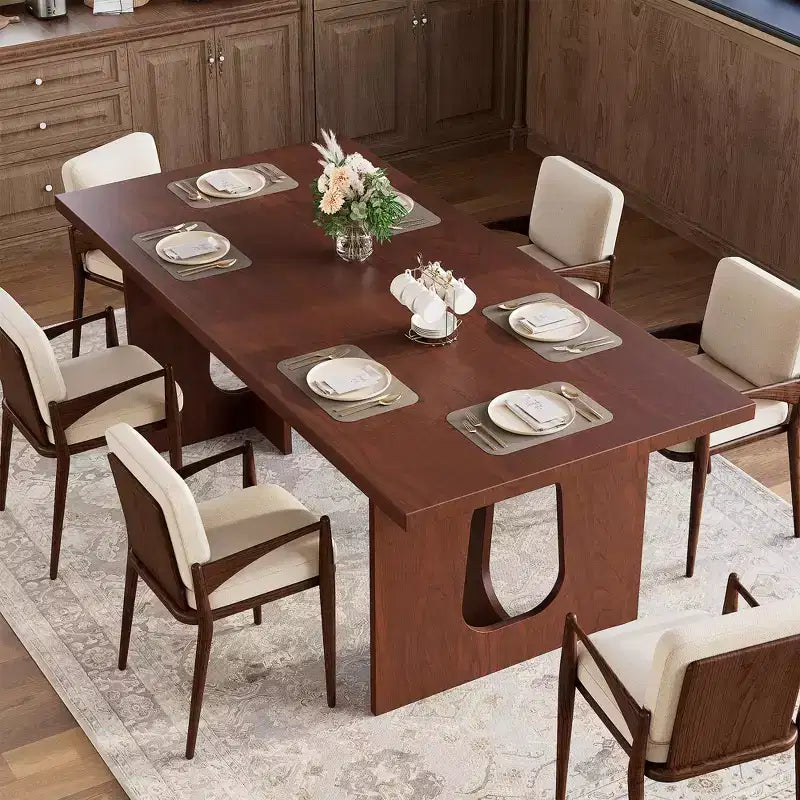 Long Dining Table for 6-10 People - Modern Rectangular Kitchen & Conference Table