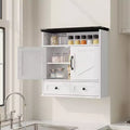 COZONY 23.6 Bathroom Wall Cabinet Medicine Cabinet with Barn Doors Adjustable Shelves Wall Mounted Storage for Bathroom Kitchen Laundry Room