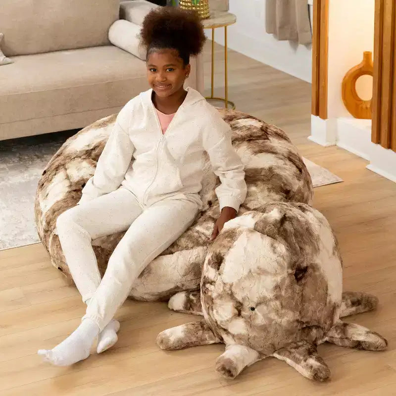 Huggy the Octopus Sea Buddy Large Kids Stuffed Animal Bean Bag and Pouf