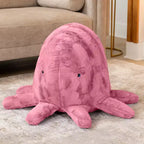Pouf et pouf géant en peluche Huggy la pieuvre pour enfants