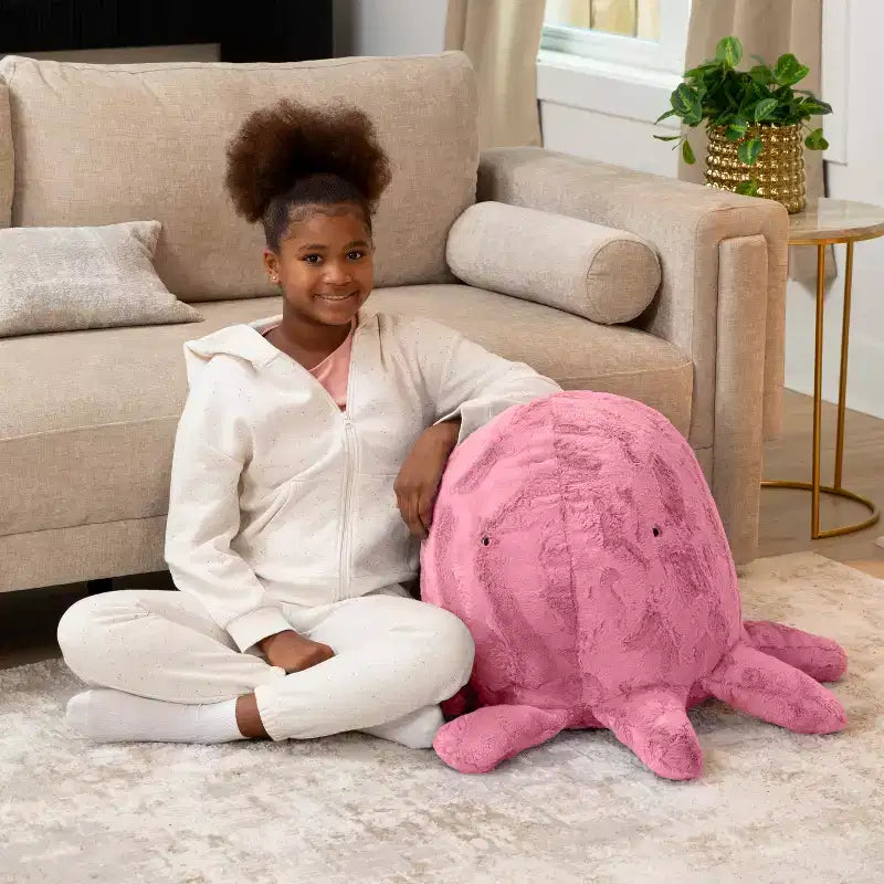 Huggy the Octopus Sea Buddy Large Kids Stuffed Animal Bean Bag and Pouf