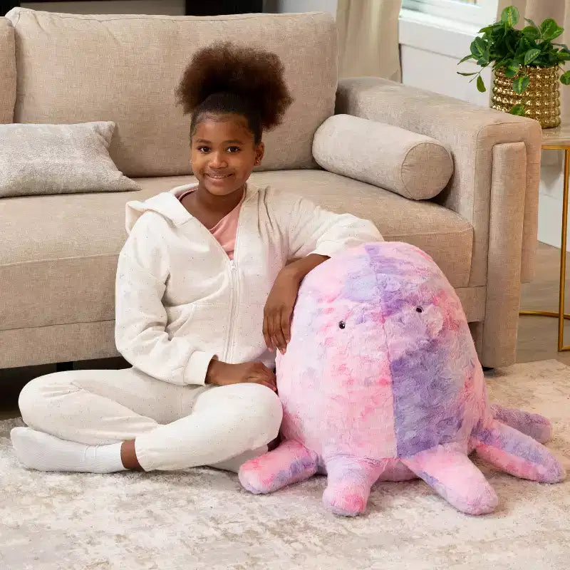 Huggy the Octopus Sea Buddy Large Kids Stuffed Animal Bean Bag and Pouf
