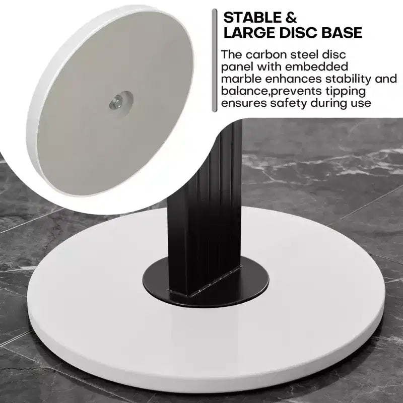 Metal Freestanding Coat Rack with 10 Hooks and Sturdy Marble Round Base, Heavy-Duty Hall Tree for Hats & Bags, Entryway Storage Stand