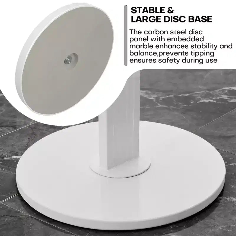 Metal Freestanding Coat Rack with 10 Hooks and Sturdy Marble Round Base, Heavy-Duty Hall Tree for Hats & Bags, Entryway Storage Stand