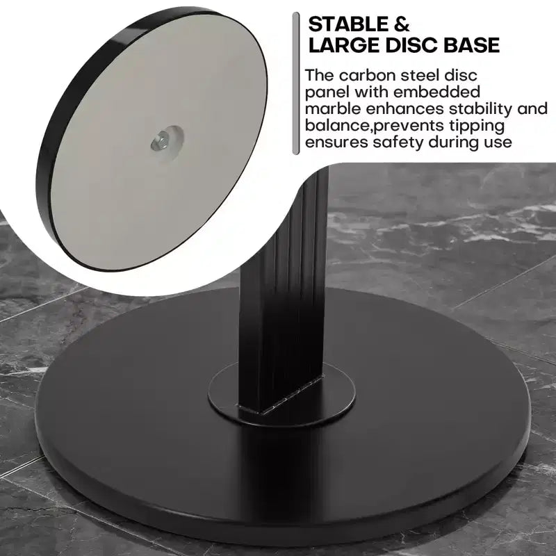 Metal Freestanding Coat Rack with 10 Hooks and Sturdy Marble Round Base, Heavy-Duty Hall Tree for Hats & Bags, Entryway Storage Stand