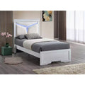 Twin Panel Bed with LED Lighted Headboard