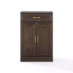 Meuble de rangement de cuisine de 36 po Coffee : étagères réglables, cadre en MDF, placage bois, 2 portes, 1 tiroir